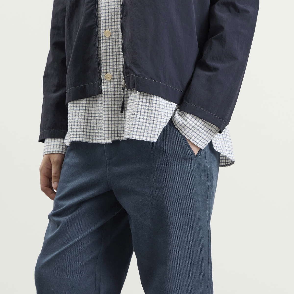 Folk Men's Assembly Pant in Navy Twill
