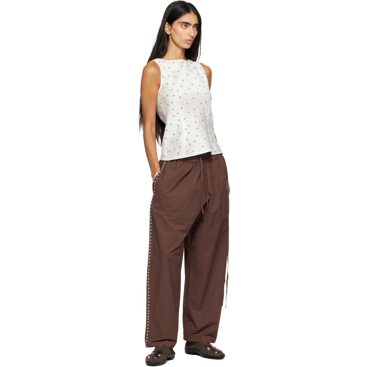 RESCHA SSENSE Exclusive Brown Tracking Pants