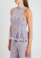 Marques' Almeida Panelled Denim Tank top Lilac