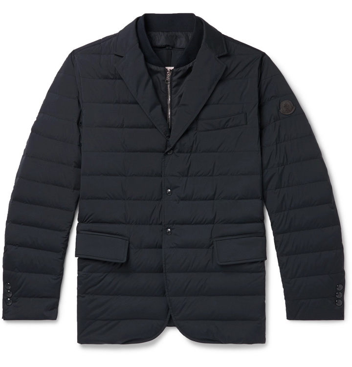Photo: Moncler - Slim-Fit Quilted Shell Down Blazer - Blue