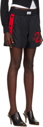VAQUERA Black Snap Shorts