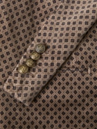 Dunhill - Slim-Fit Printed Cotton-Blend Velvet Tuxedo Jacket - Brown