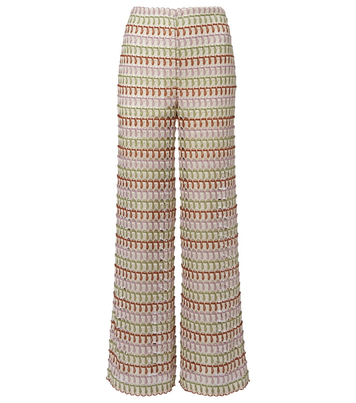 Photo: Veronica Beard Fatima crochet wide-leg pants