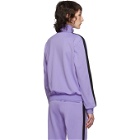 Balenciaga Purple French Terry Zip-Up Sweater