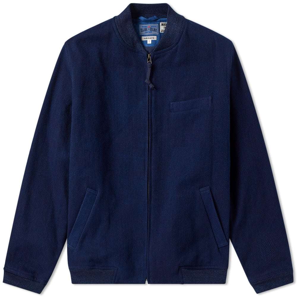 Blue Blue Japan Sashiko MA-1 Bomber Jacket Blue Blue Blue Japan