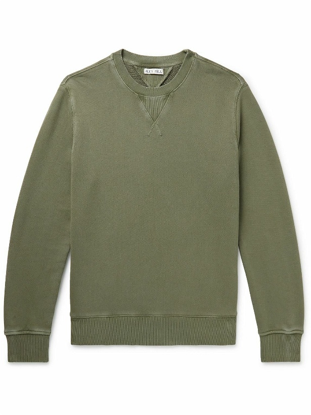 Photo: Alex Mill - Garment-Dyed Cotton-Jersey Sweatshirt - Green