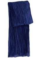 Eileen Fisher Whisper Pleated Silk Scarf - Navy - One Size