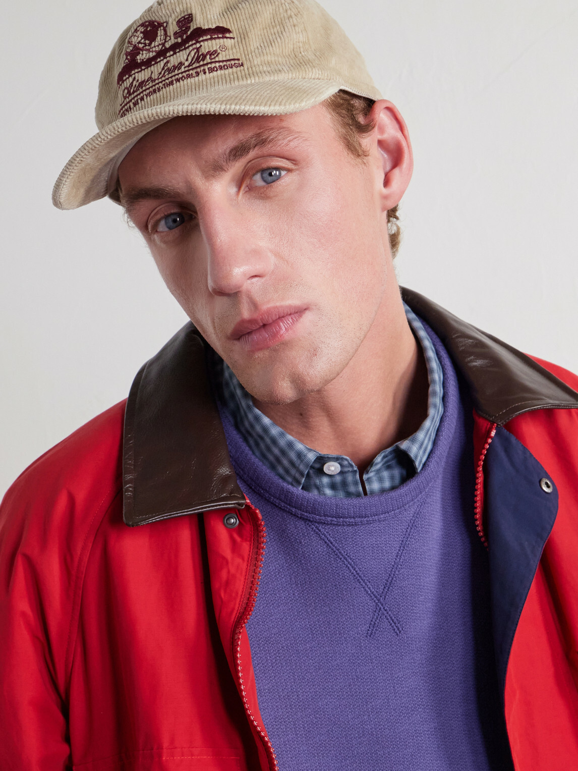 Aimé Leon Dore - Unisphere Embroidered Cotton-Blend Corduroy Baseball Cap - Neutrals