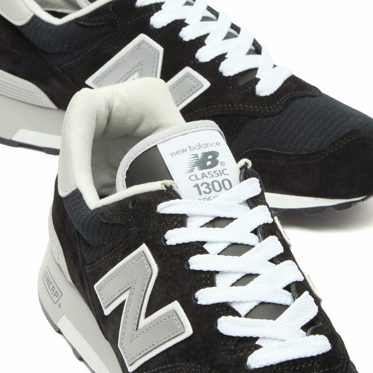 New Balance 1300 Sneaker in Black/Raincloud