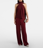 Simkhai Scarlett caped satin top