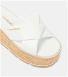 Ferragamo Engracia leather wedge sandals