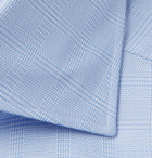 Ermenegildo Zegna - Light-Blue Cutaway-Collar Checked Cotton Shirt - Blue