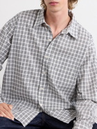 mfpen - Executive Checked Cotton-Blend Poplin Shirt - Gray