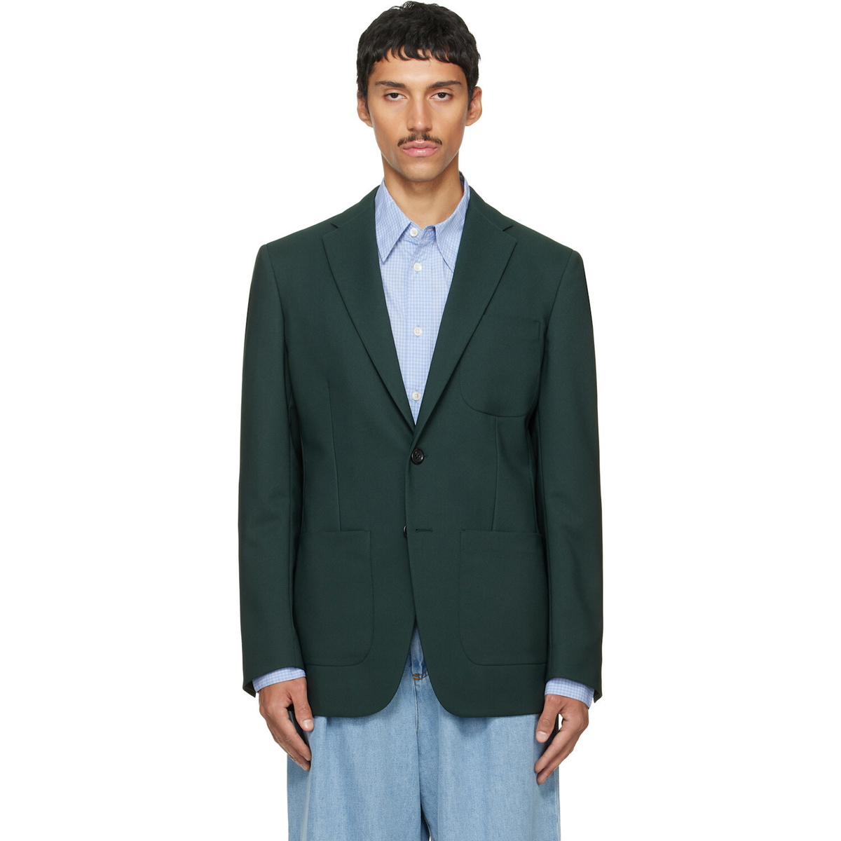 Marni Green Twill Blazer