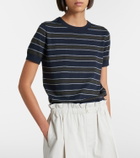 Vince Striped cotton and cashmere sweater