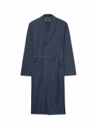 Hanro - Night and Day Cotton Robe - Blue