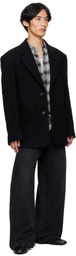 stein Black Deformation Wide Jeans