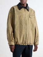 ssstein - Leather-Trimmed Cotton-Corduroy Jacket - Brown