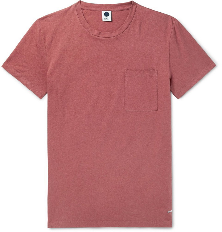 Photo: NN07 - Barry Linen and Cotton-Blend T-Shirt - Brick