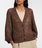 Brunello Cucinelli Open-knit sequined cardigan