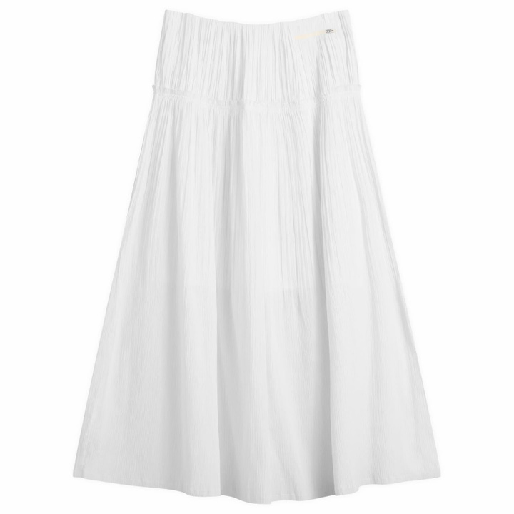 Photo: Kijun Women's Pure Pleats Maxi Skirt in Off-White