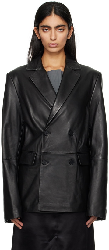 Photo: Loulou Studio Black Davao Leather Jacket
