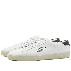 Saint Laurent Men's Sl-06 Signature Low Top Sneakers in White/Black