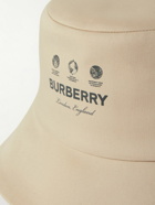 Burberry - Reversible Logo-Print Checked Cotton-Twill Bucket Hat - Neutrals