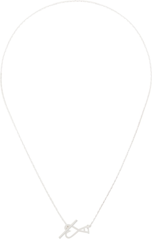 Photo: AMI Paris Silver Ami de Coeur 2 in 1 Chain Necklace