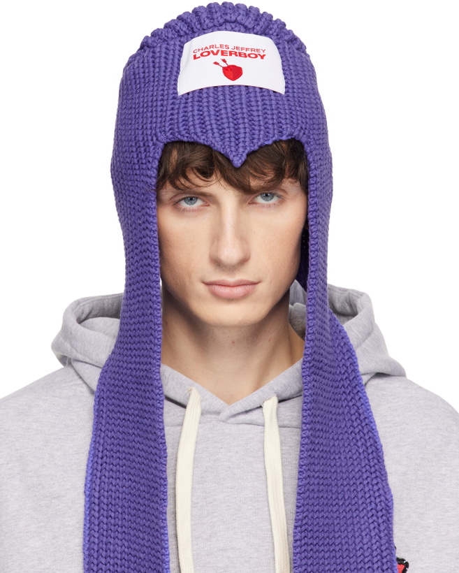 Photo: Charles Jeffrey LOVERBOY Purple Clash of Clans Edition Witch Scarf Beanie