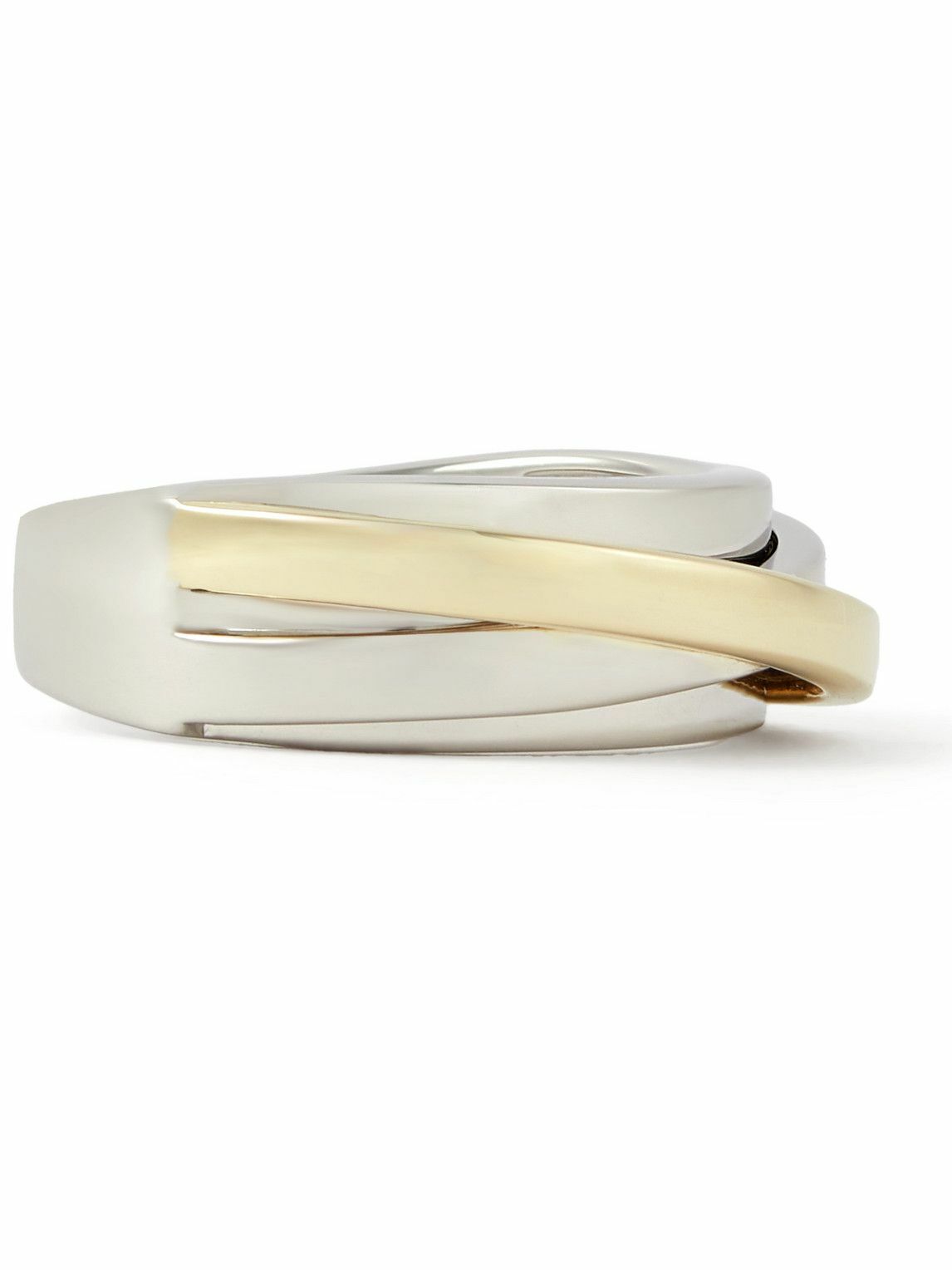 Tom Wood - Oval Goldtop Sterling Silver and 9-Karat Gold Ring