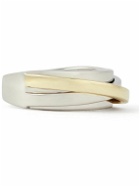 Tom Wood - Orb Slim Duo Recycled Rhodium-Plated and Gold Ring - Silver