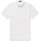 Theory - Standard Contrast-Tipped Cotton-Blend Jersey Polo Shirt - Gray