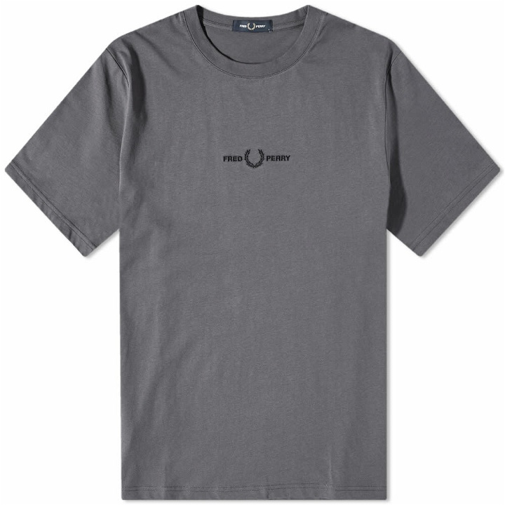Photo: Fred Perry Authentic Men's Embroidered T-Shirt in Gunmetal