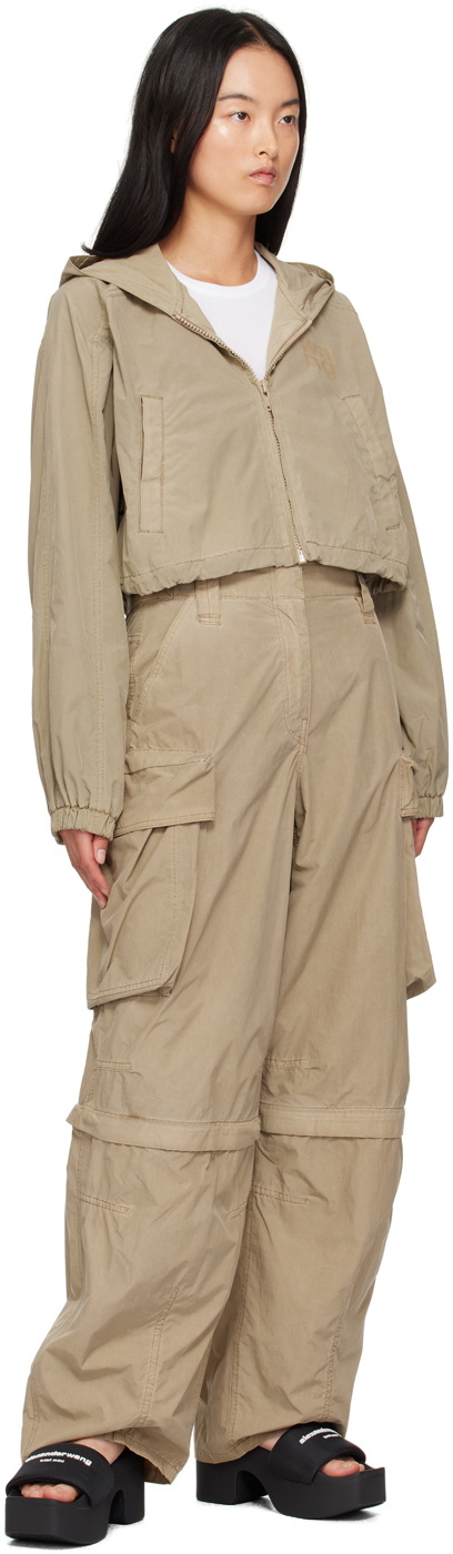 alexanderwang.t Beige Logo Cropped Jacket