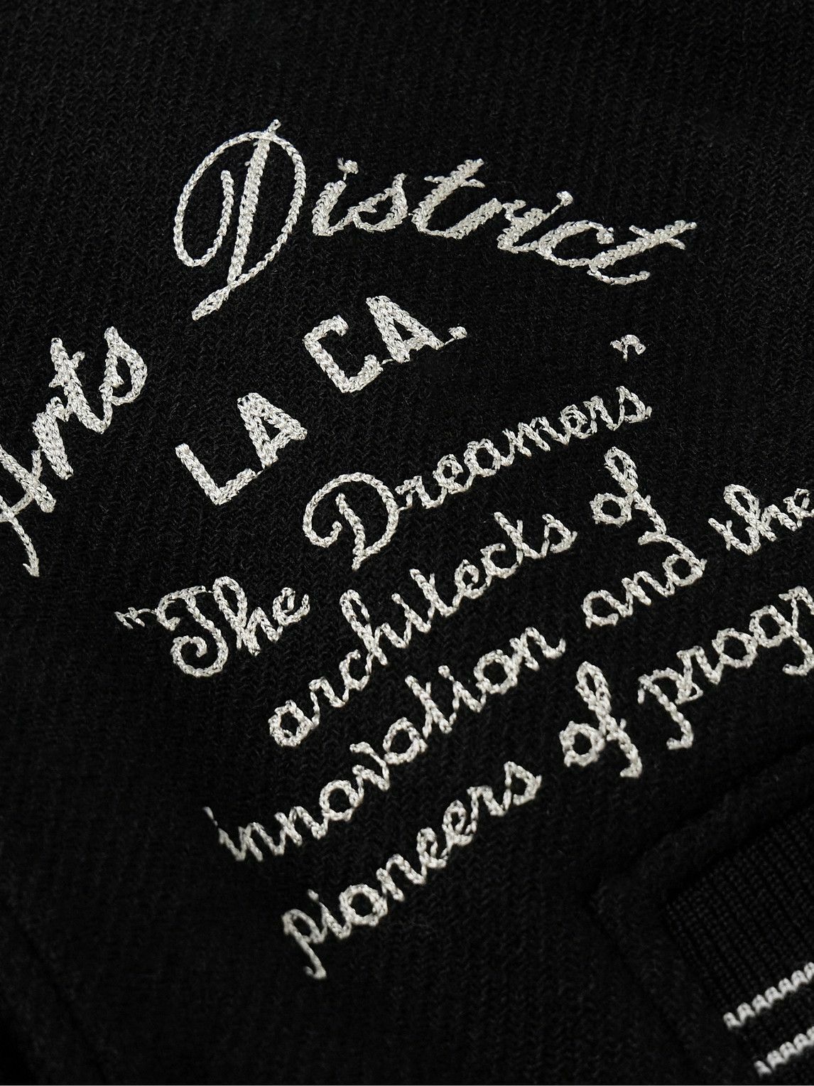 AMIRI - Dream Team Logo-Appliquéd Leather and Melton Wool-Blend