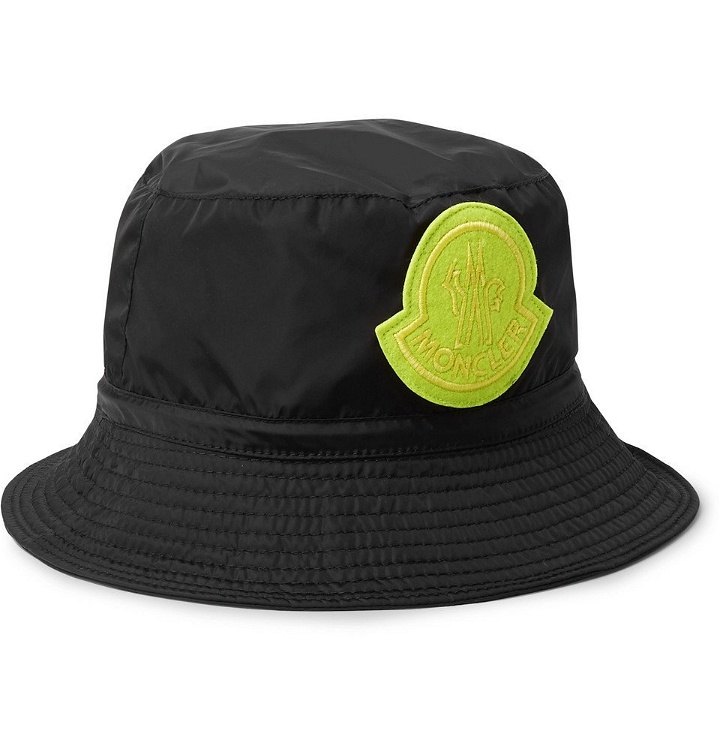 Photo: Moncler Genius - 2 Moncler 1952 Logo-Appliquéd Nylon Bucket Hat - Black