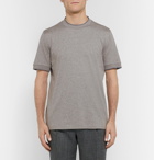 Brioni - Silk-Tipped Stretch-Cotton T-Shirt - Men - Gray