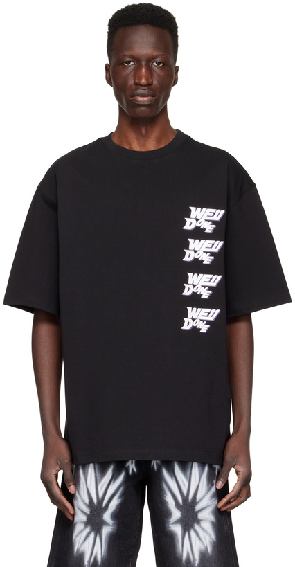 Photo: We11done Black Cotton T-Shirt