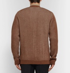 Lanvin - Ribbed Merino Wool and Alpaca-Blend Cardigan - Men - Camel