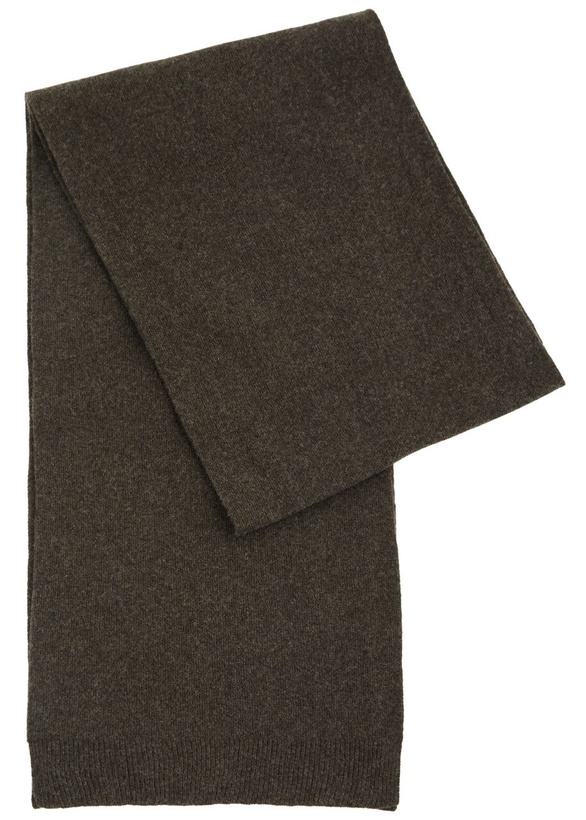 Photo: Colorful Standard Wool Scarf - Dark Brown - One Size