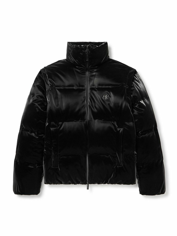 Photo: Moncler Genius - A$AP Rocky Logo-Appliquéd Quilted Shell Down Jacket - Black
