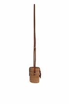 TwinSet Straw Shoulder Bag With Oval-t