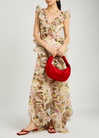 Marques' Almeida Floral-printed Chiffon Maxi Dress Multicoloured
