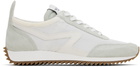 rag & bone Off-White & Green Retro Runner Sneakers
