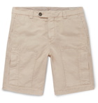 Brunello Cucinelli - Linen and Cotton-Blend Cargo Shorts - Sand