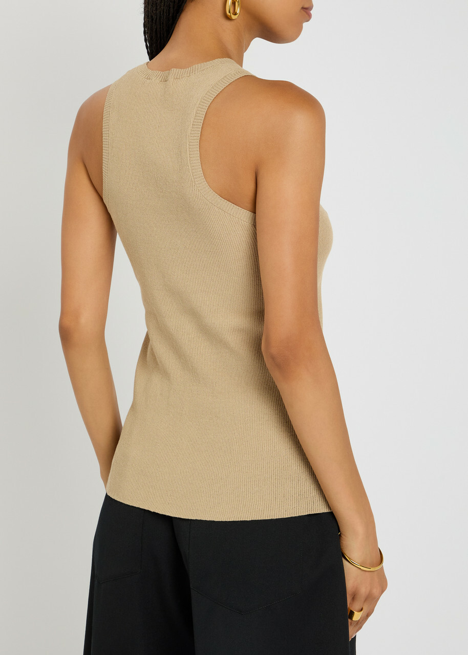 Day Birger ET Mikkelsen Arana Ribbed Cotton-blend Tank Beige