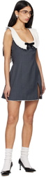 SHUSHU/TONG Gray Round Neck Sleeveless Minidress