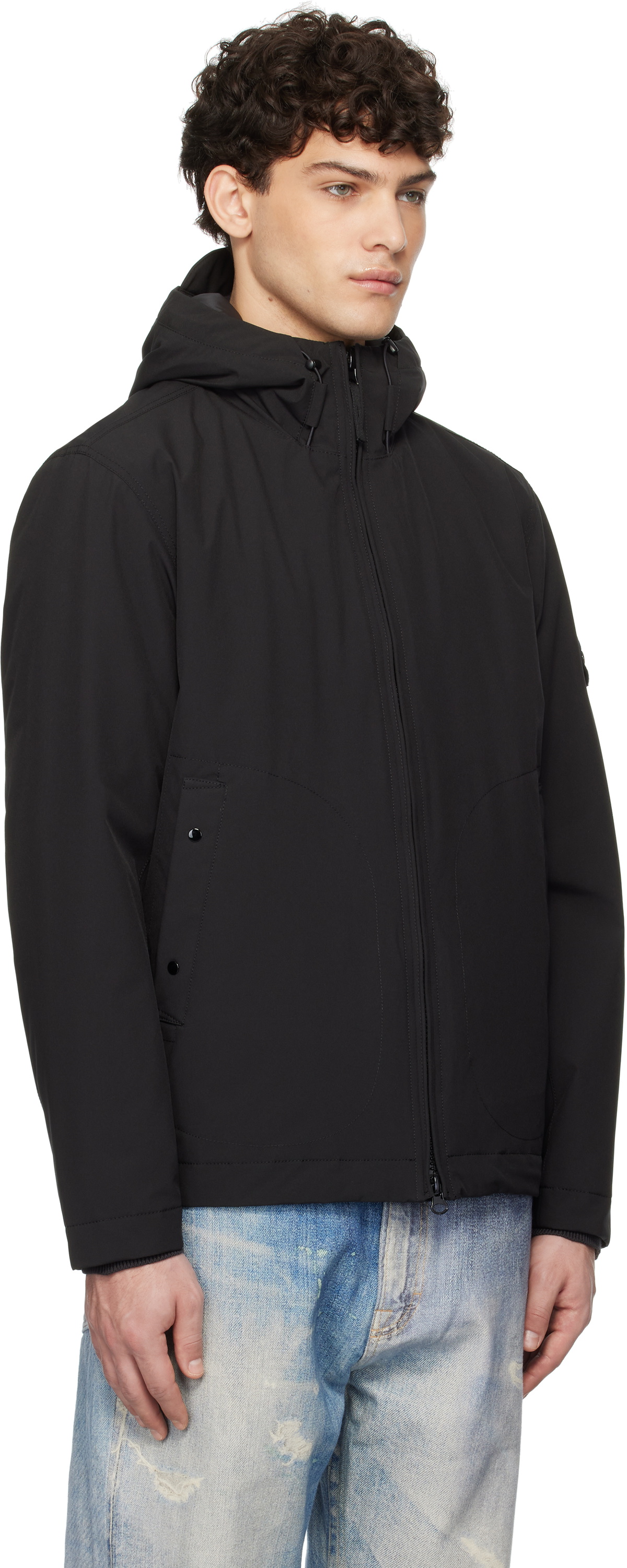 Stone Island Black Short Soft Shell Jacket Stone Island