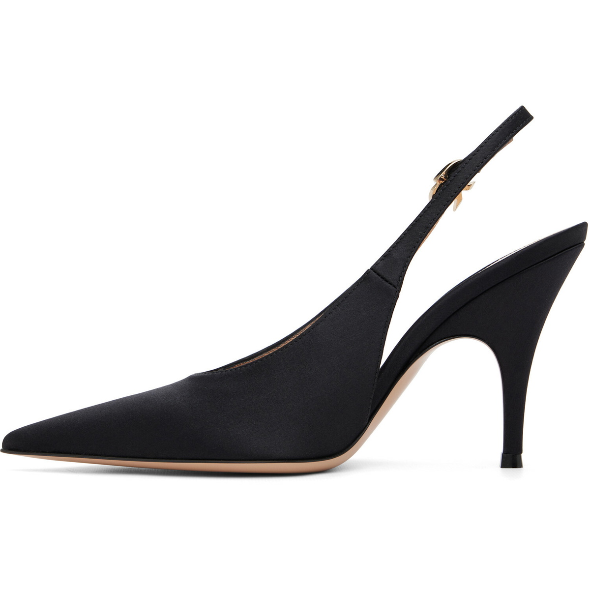 Gianvito Rossi Black Sofia Sling Heels